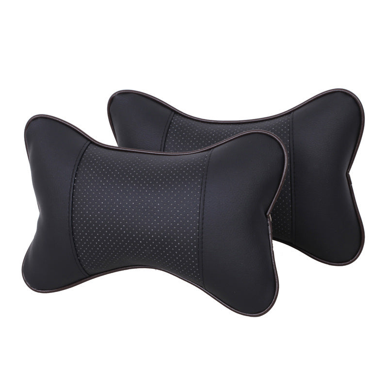 2 PCS Leather Car Neck-Rest Pillow with Multi Color