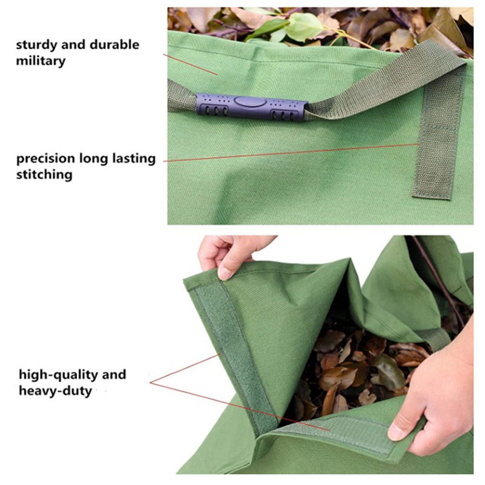 Garden Leaf Storage Outdoor Lawn Yard Waste Tarpaulin Container Recyclable Heavy Duty Garden Tote Garbage Bags