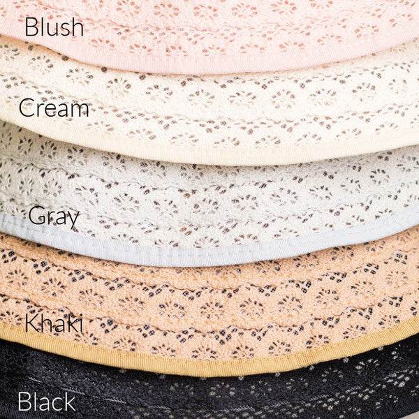 Roll Up Lace Beach Bow Sun Visor Foldable Travel