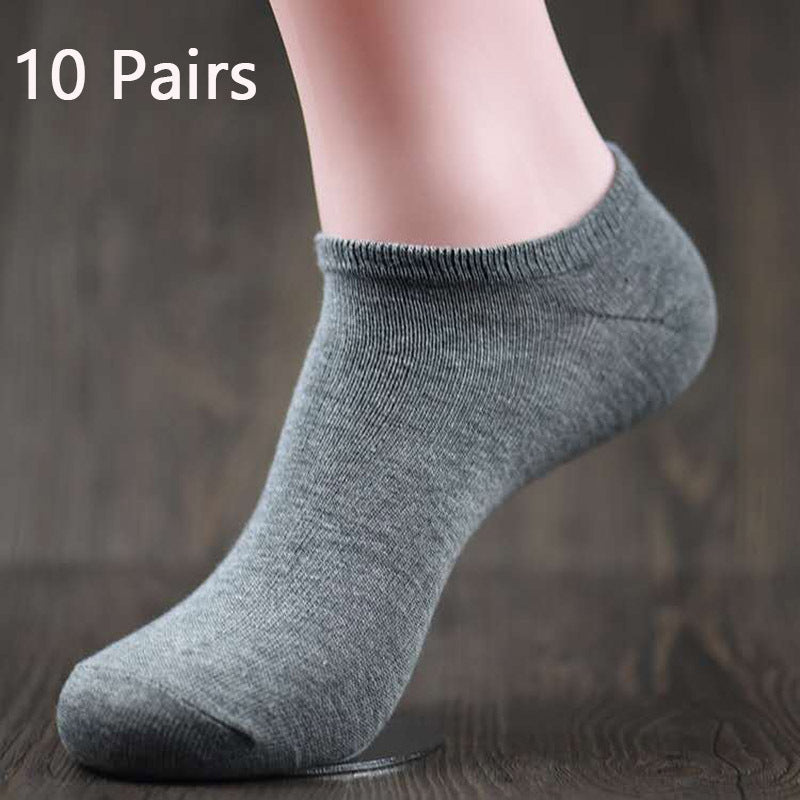 10 paires Cotton  men's boat socks
