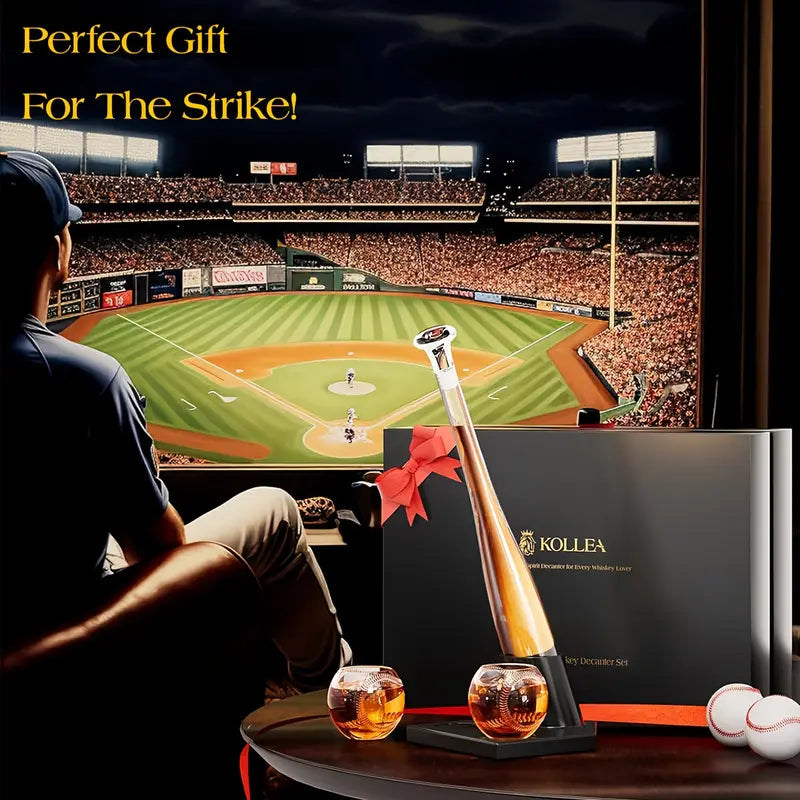 Home Run Baseball Decanter Set