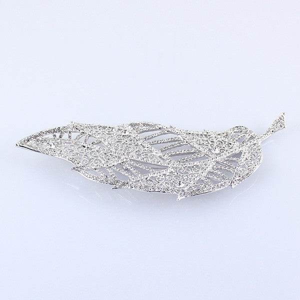 SCARF CHARM LEAF BROOCH
