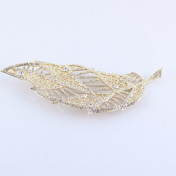 SCARF CHARM LEAF BROOCH