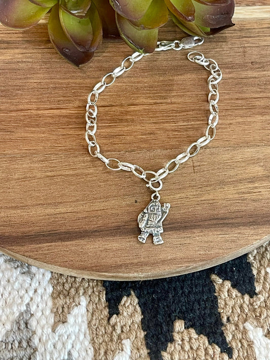 Handcrafted Sterling Silver CHRISTMAS SANTA Charm