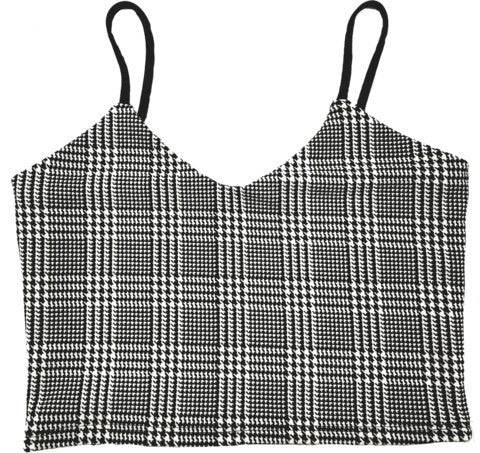 KIDS PLAID CROP TOP