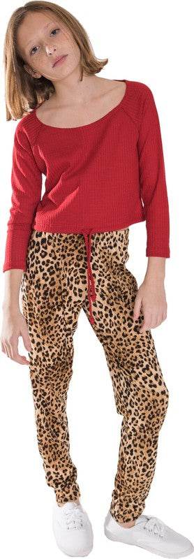 KIDS WAFFLE OFF THE SHOULDER TOP