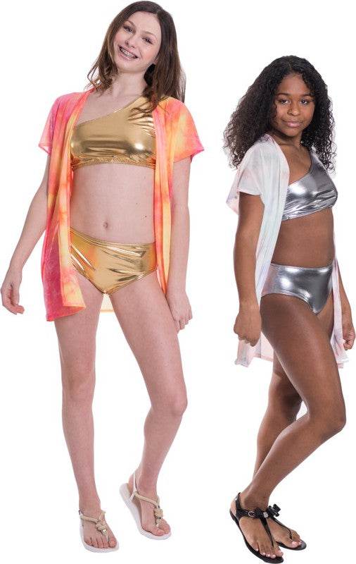 KIDS MESH TIE DYE KIMONO