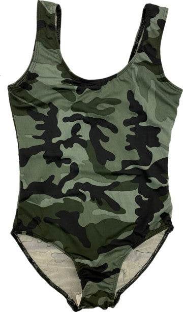 KIDS CAMOUFLAGE ONE PIECE BATHING SUIT