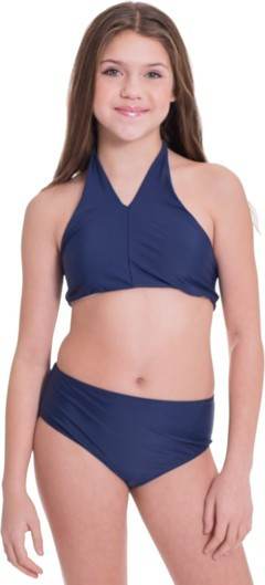 KIDS HIGH WAISTED HALTER BIKINI