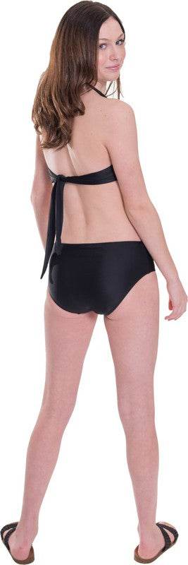 KIDS HIGH WAISTED HALTER BIKINI