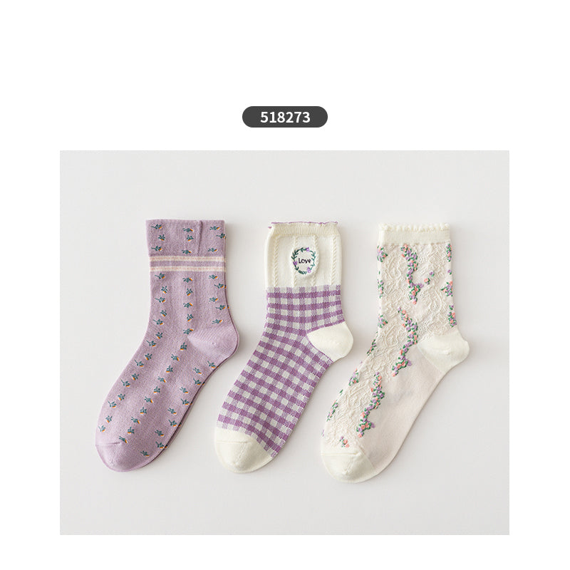 Cute autumn and winter tube socks