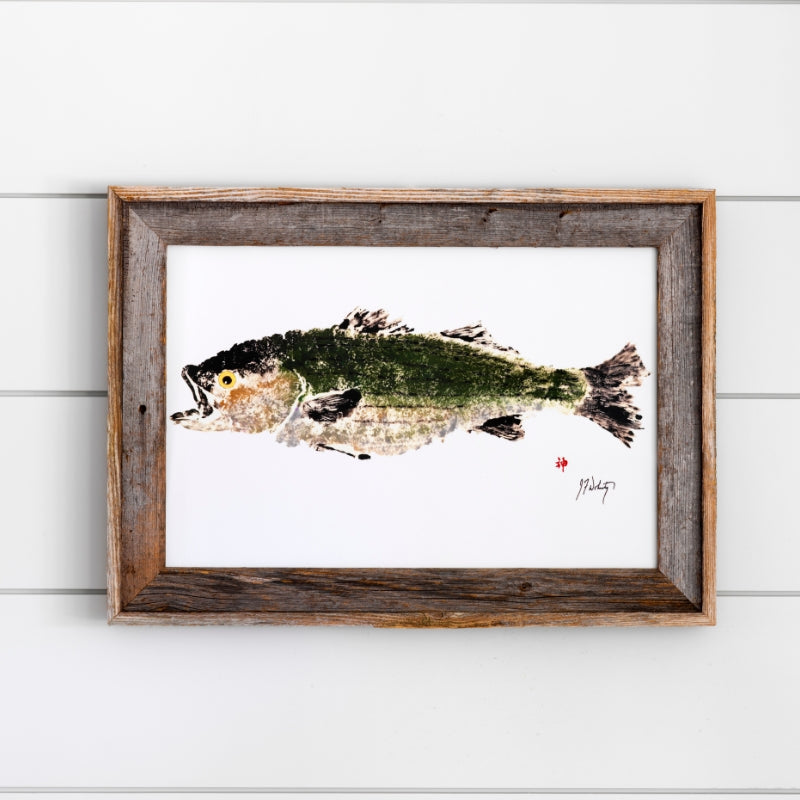 Coastal Art Summer Striper Fish Ocean Artist Inspired