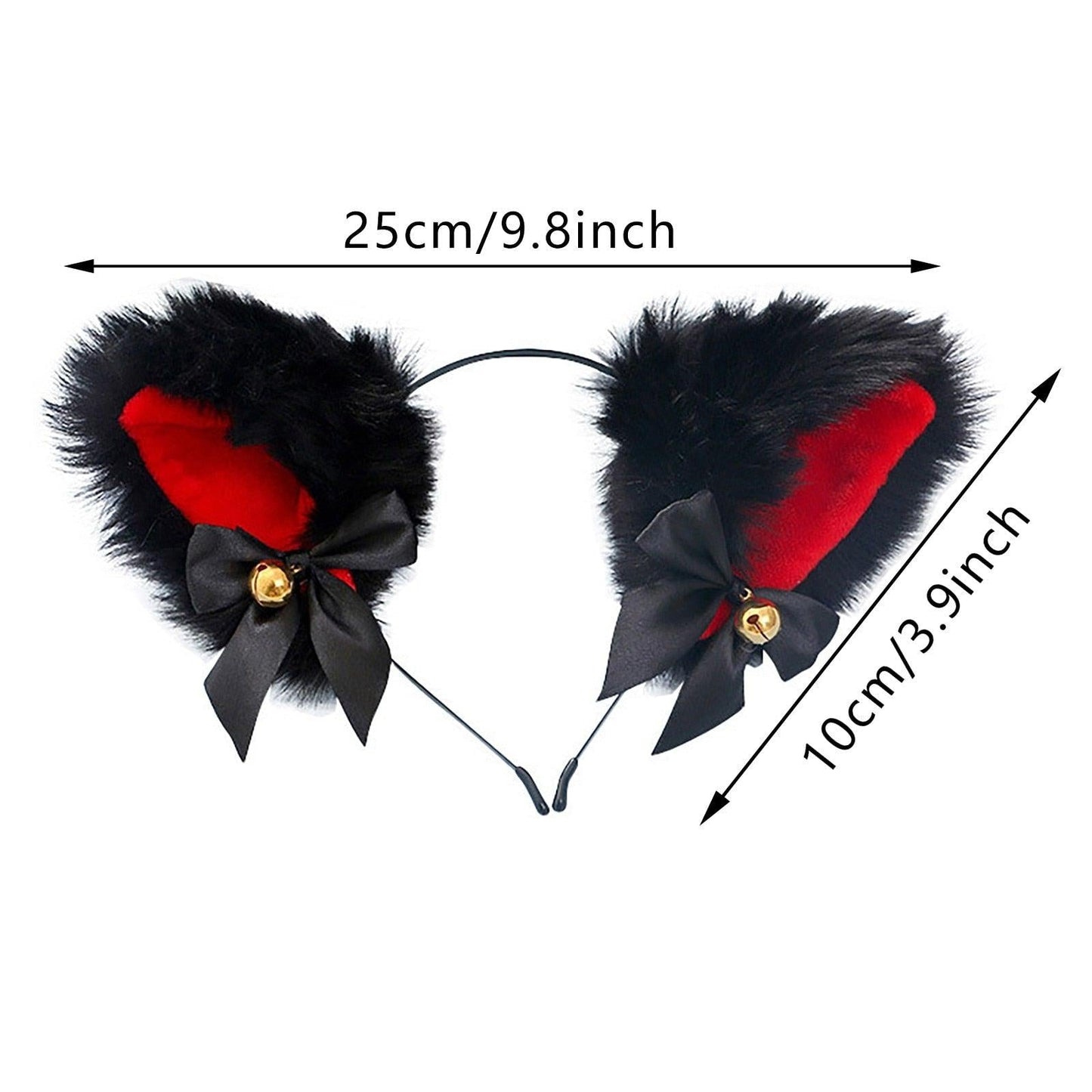 15 Colors Beautiful Masquerade Halloween Cat Ears Cosplay Cat Ear Party Costume Bow Tie Bell Headwear Headband Gorgeous Hair Accessories For Women
