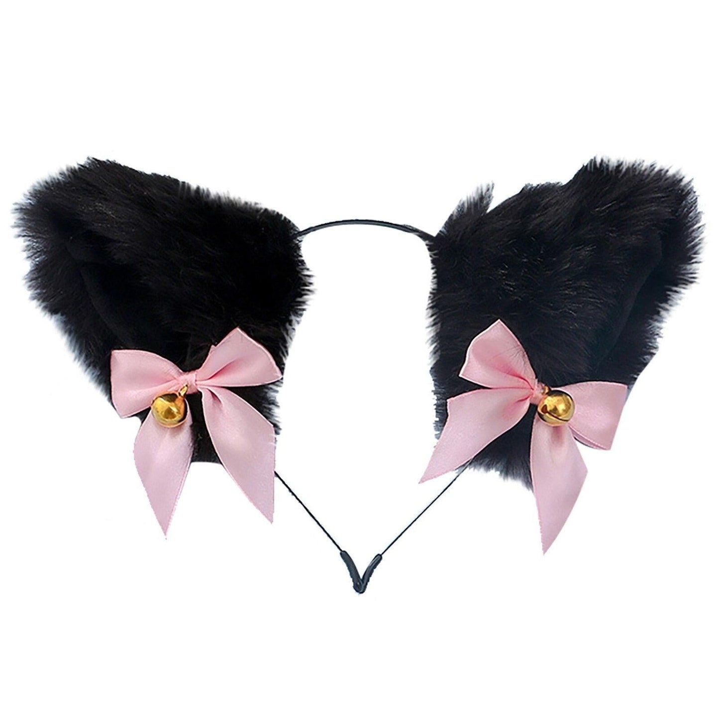 15 Colors Beautiful Masquerade Halloween Cat Ears Cosplay Cat Ear Party Costume Bow Tie Bell Headwear Headband Gorgeous Hair Accessories For Women