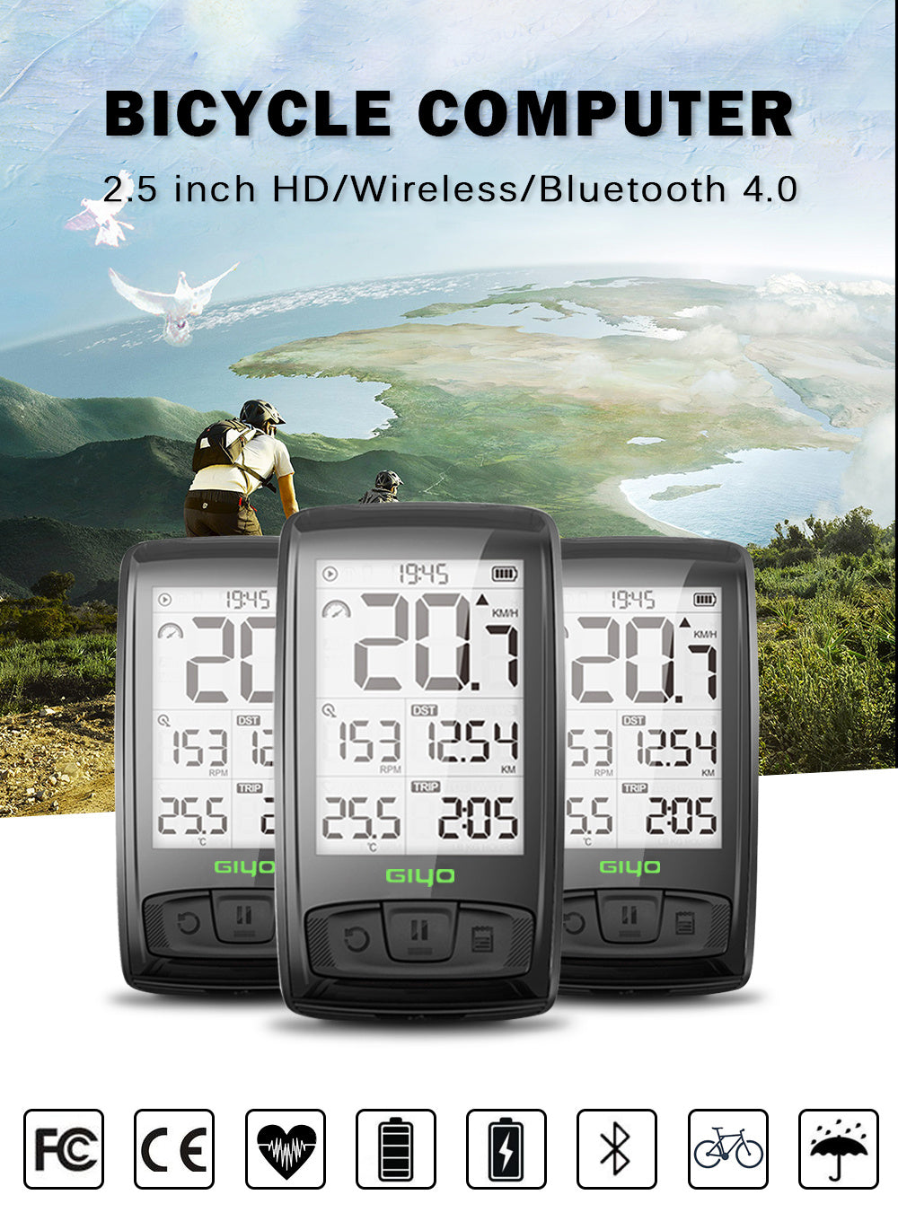 Speedometer for wireless road bike