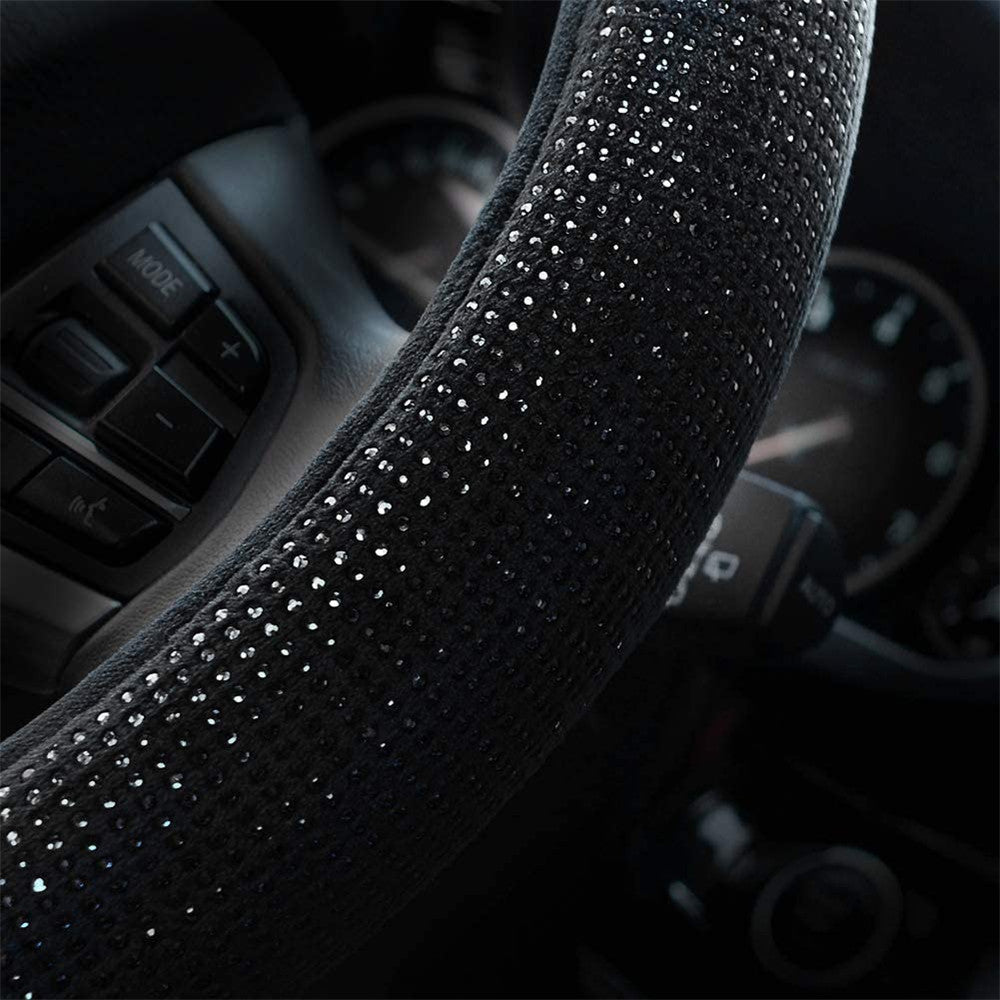 Diamond Steering Wheel Cover Rhinestones Crystals Car Handcraft Steering Wheel Covers