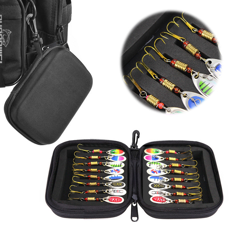 Rotating Composite Sequin Set Fly Hook Fishing Bait Small Bag External Bag Fishing Tackle Bag