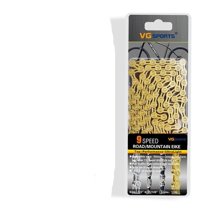 Road Bike Chain Golden Colorful Hollow Variable Speed Chain