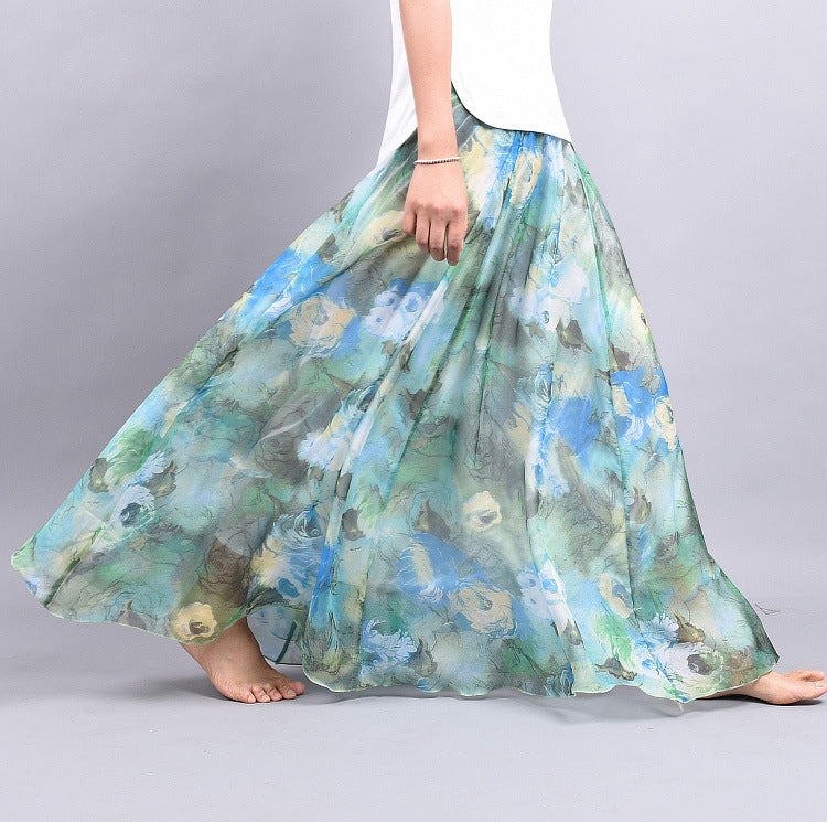 Chiffon skirt summer