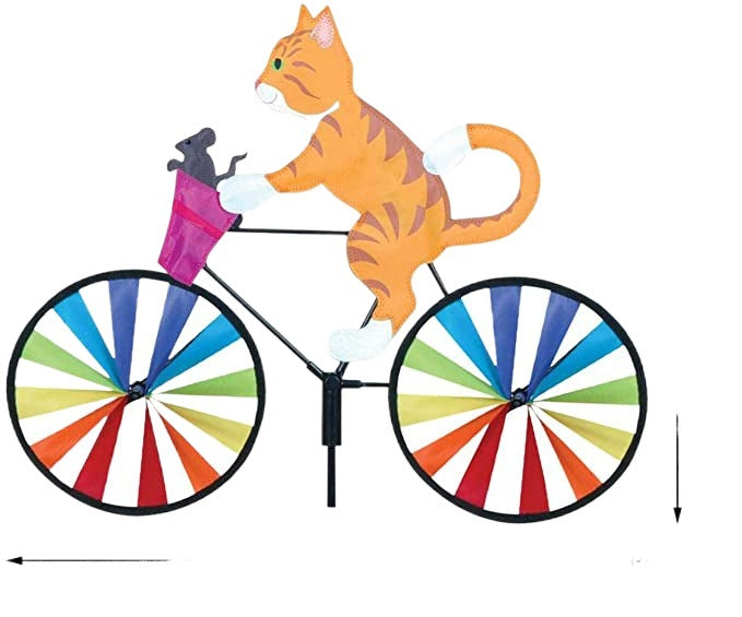 Puppy Animal On Bike Diy Windmill Animal Bicycle Wind Spinner Whirligig Garden Lawn Decorative Gadgets Kids Outdoor Toys