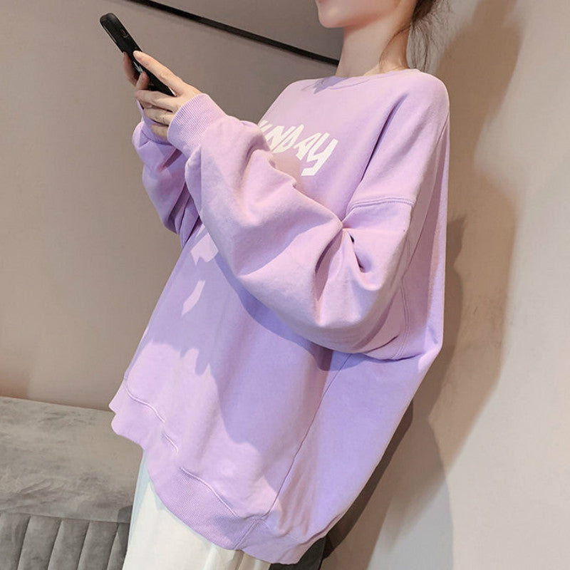 Women'S Pullover With Cotton White Sweater Korean Loose Spring Autumn Thin  Autumn New Early Autumn Coat Fashion