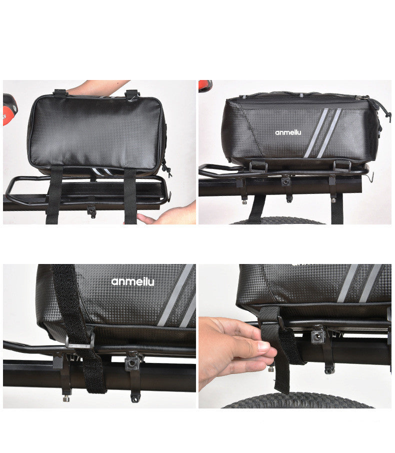 Mini Electric Bike Waterproof Piggy Bag Mountain Bike Folding Tail Bag