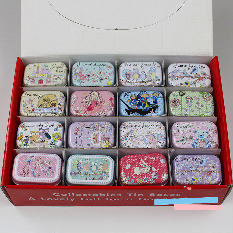 32 A Box Of Mini Rectangular Small Tin Box Chewing Gum Box Portable And Convenient Small Medicine Box Comfrey Cream Anti-Itch Cream Box