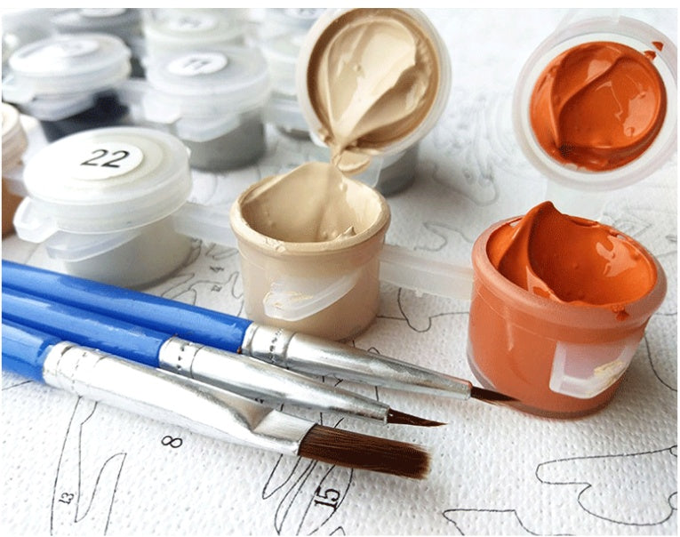 DIY Digital Oil Painting Boat Series