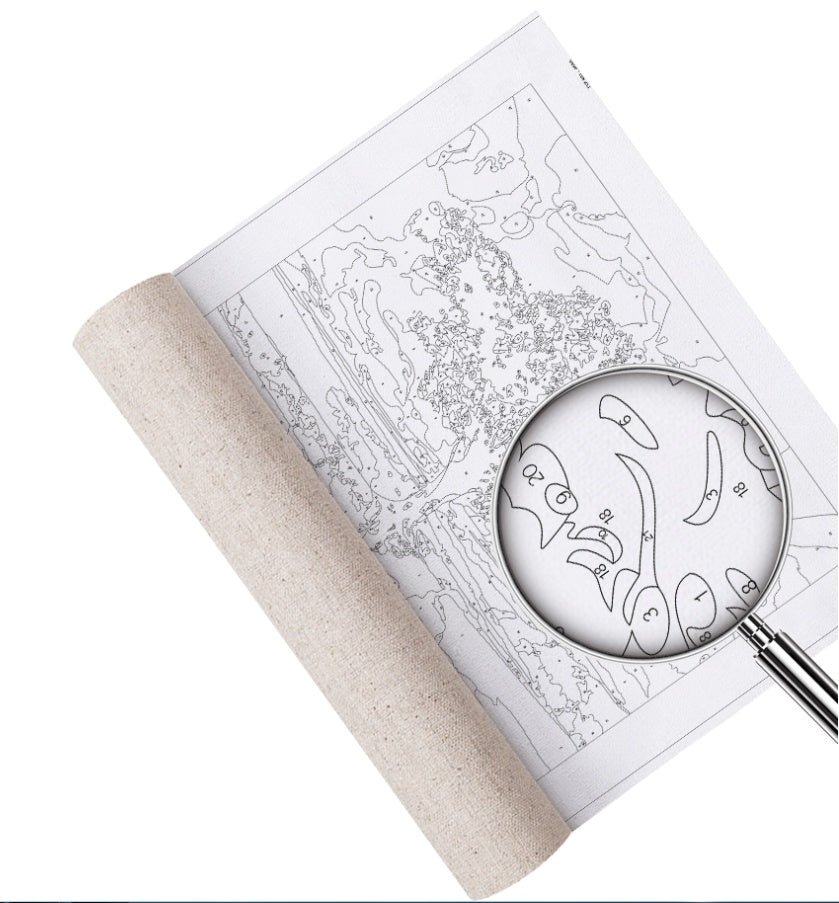 DIY Digital Oil Painting Boat Series