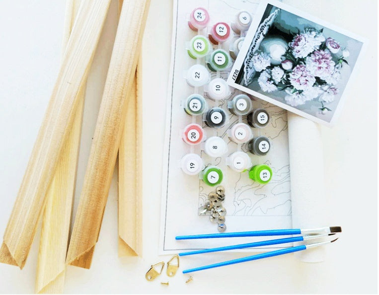 DIY Digital Oil Painting Boat Series