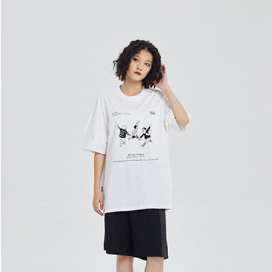 Simple Wind Gout Print Lovers Short Sleeve T - Shirt