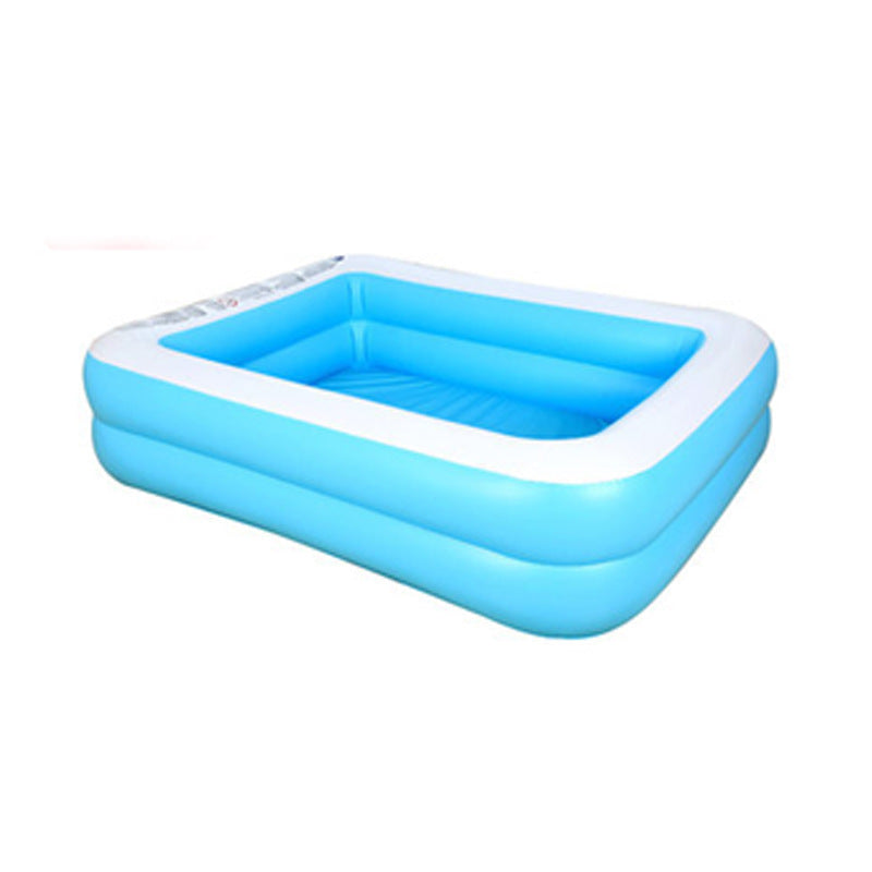 Children's Swimming Pool, Blue And White To Enlarge, Large Paddling Pool, Inflatable Ocean Ball Pool In Summer