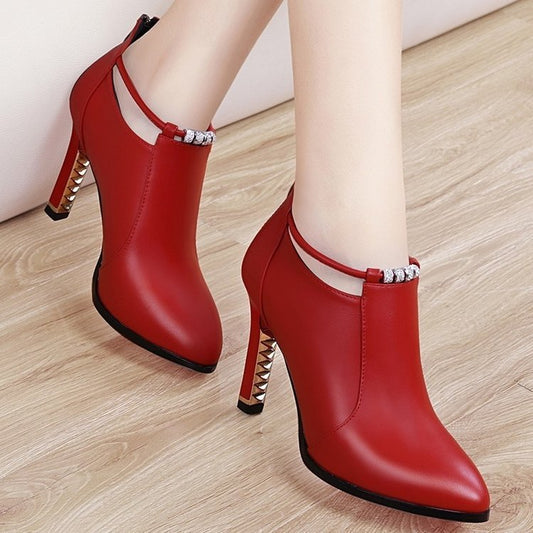 New Martin Boots Women's Autumn Pointed Toe Short Boots Women's Autumn