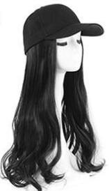 Hat Wig Ladies Long Hair One Big Wave Curly Hair Headgear Fashion Hat With Wig Net Red