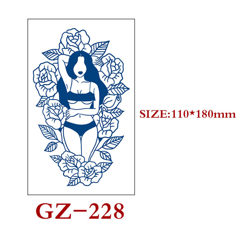 Herbal Waterproof And Sweat Proof Semi-permanent Tattoo Stickers