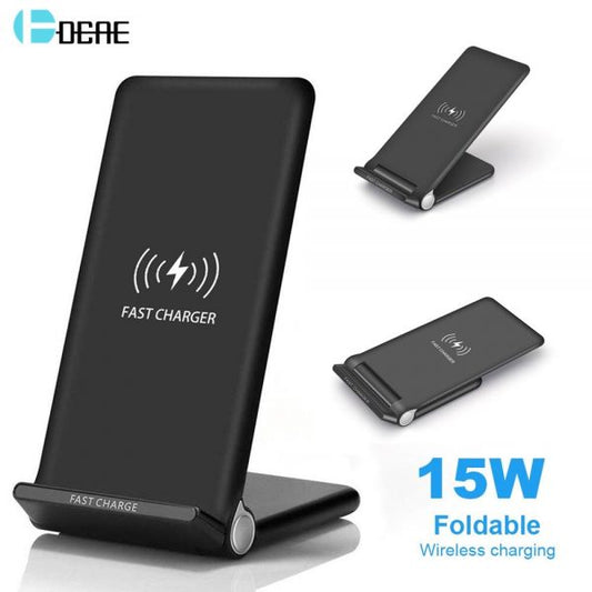 15W FAST WIRELESS CHARGER WITH STAND QUICK CHARGE
