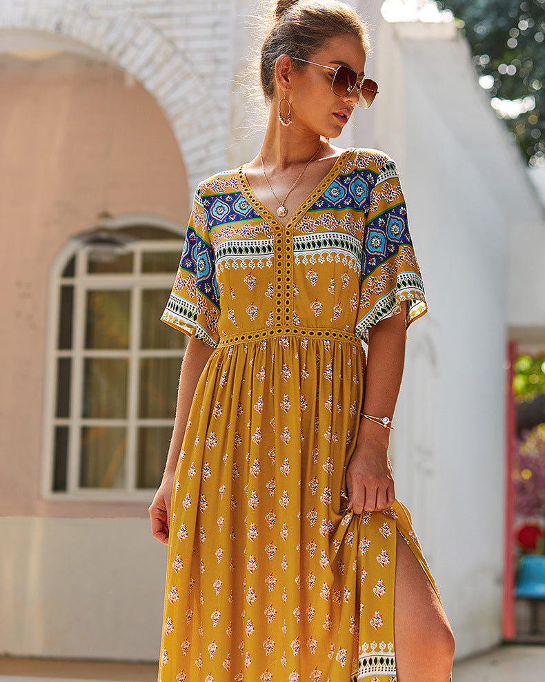 Bohemian early autumn dress