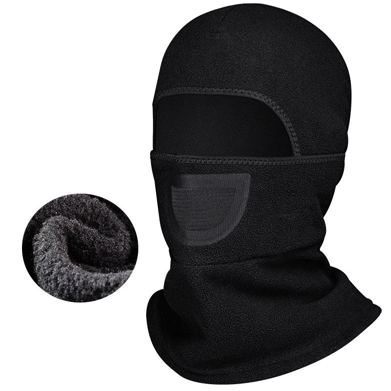 Winter warm hooded male bike riding mask