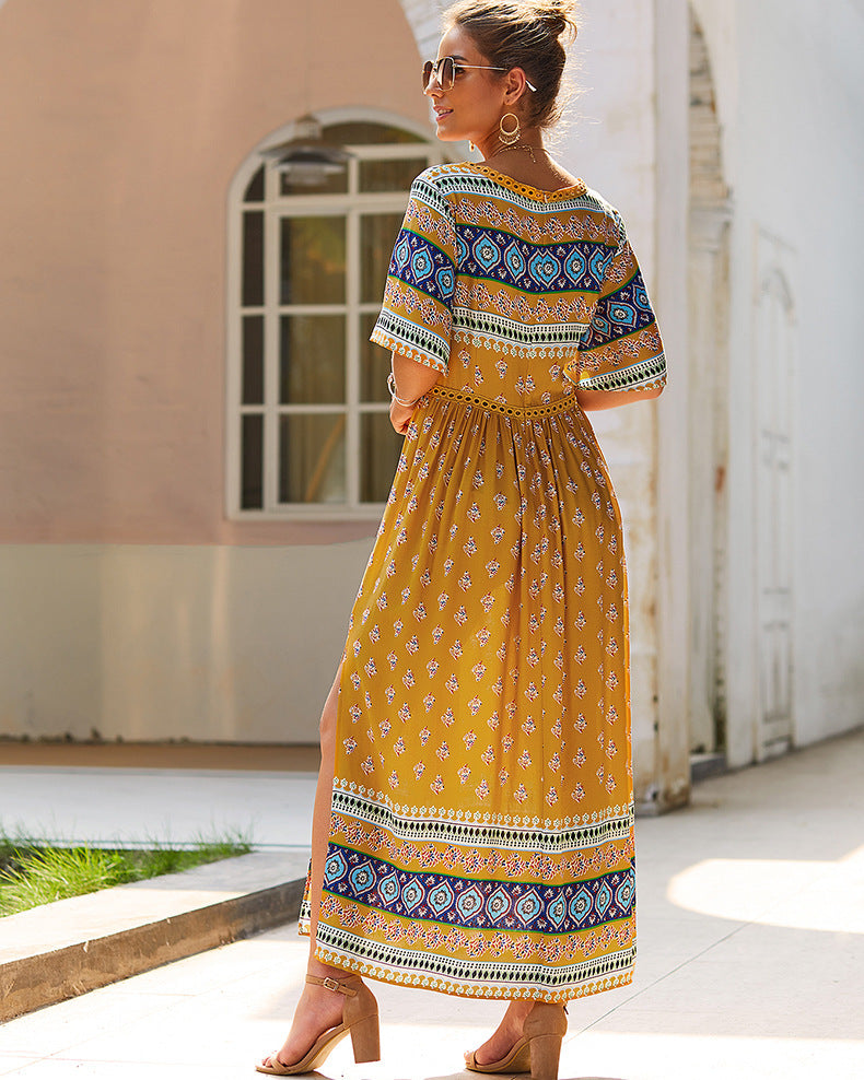 Bohemian early autumn dress