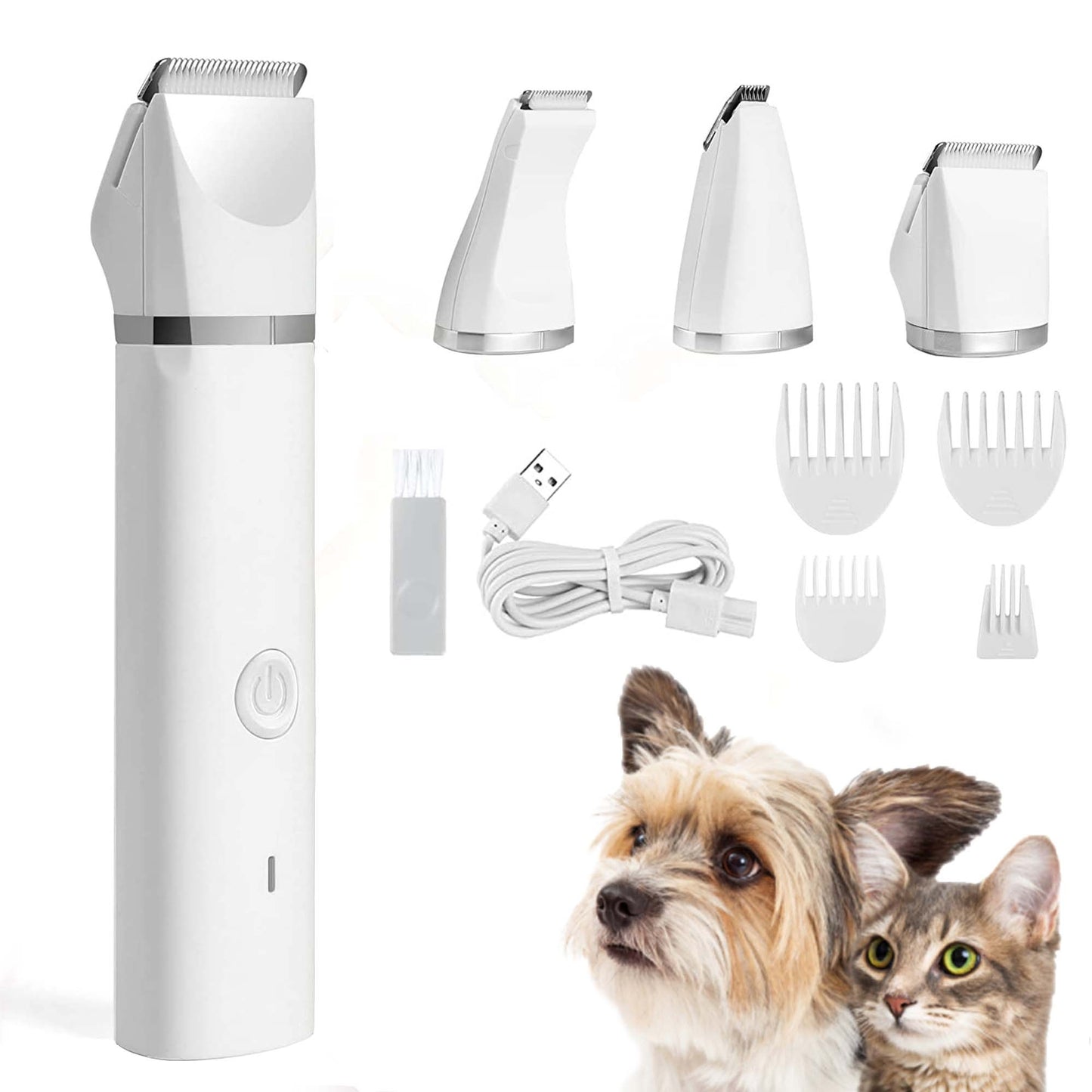 4 in 1 Pet Hair Clipper with 4 Blades Grooming Machine Trimmer & Nail Grinder Prefessional Haircut For Dogs Cats Drop Shipping