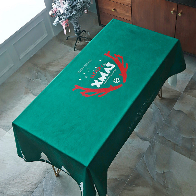 Red table cloth for Christmas and new year