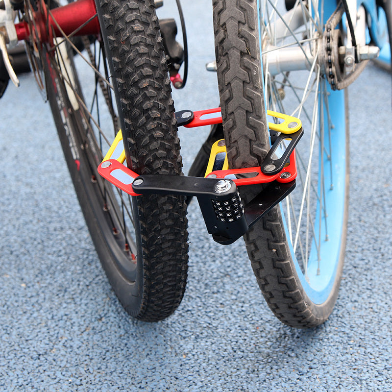 Mini password folding lock bicycle lock