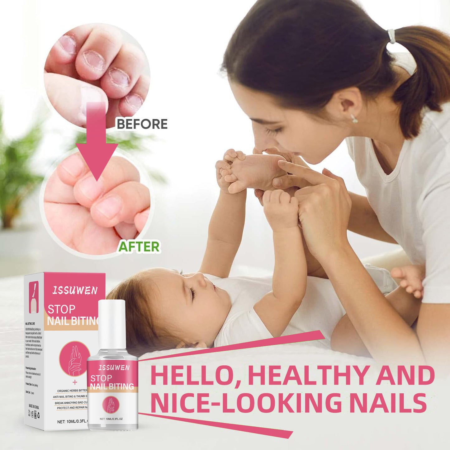 Herbal Baby Ring Anti-nail Biting Bitter Nail Water