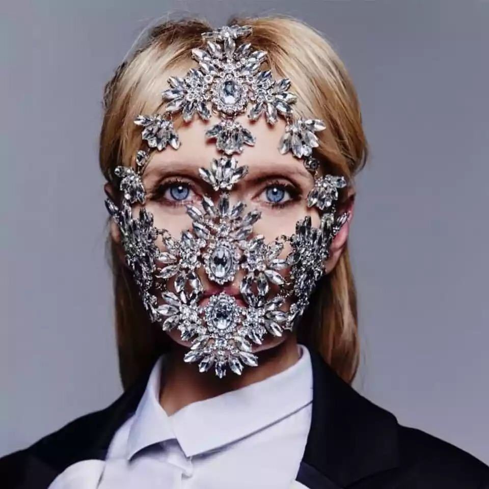 Jewelry New Creative Diamond Mask