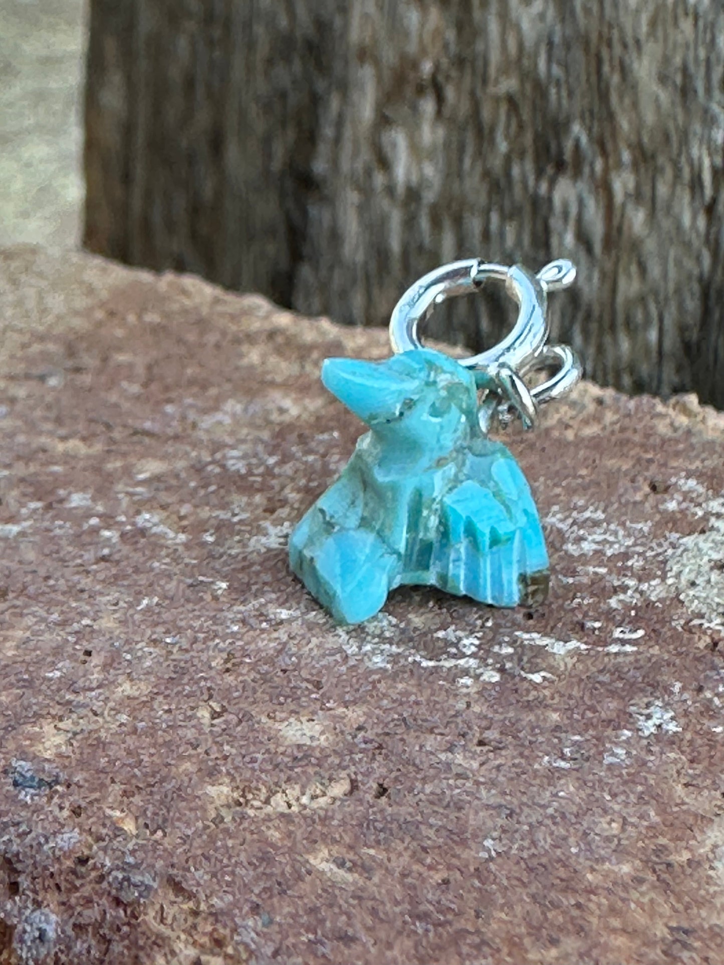 Handcrafted Turquoise Hummingbird Charm