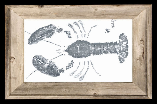 Coastal Art Grey Lobster Fish Ocean Artist Inspired