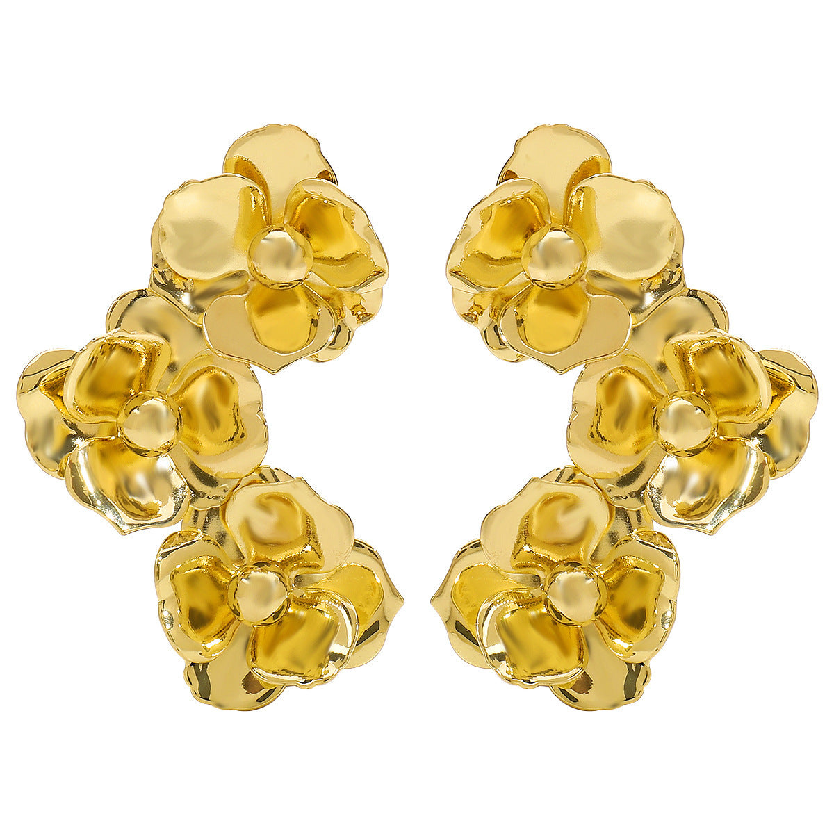 Flower Delicate Earrings Fashion Retro Symmetry