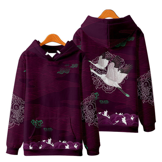 Women's Snow Mountain Digital Print Hoodie