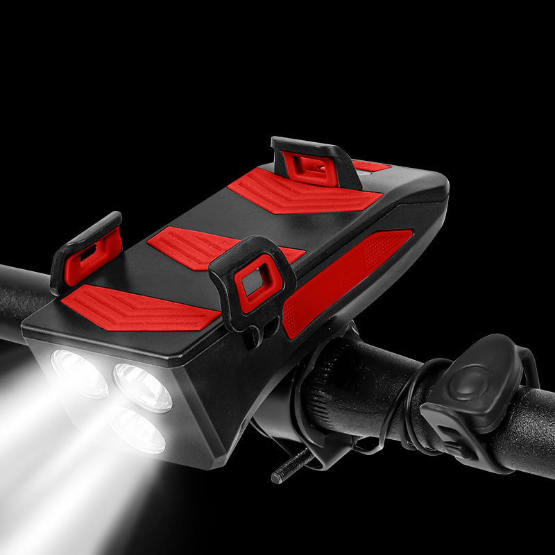 Bike Light Charging Treasure Mobile Phone Bracket Riding Headlight