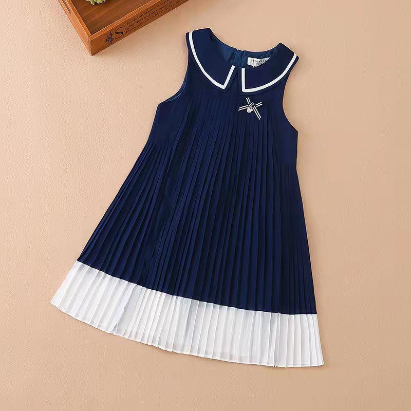 Summer Medium And Large Children's Summer Pleated Skirt